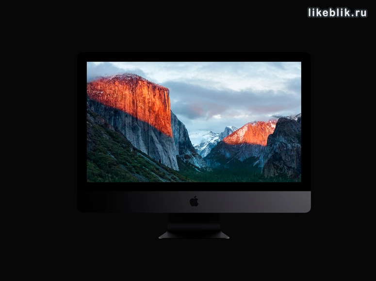 Мокап iMac Pro вид спереди